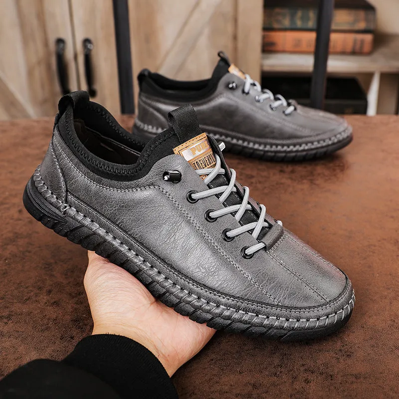 INSTOCK-Spring  casual leather shoes