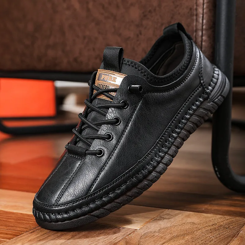 INSTOCK-Spring  casual leather shoes