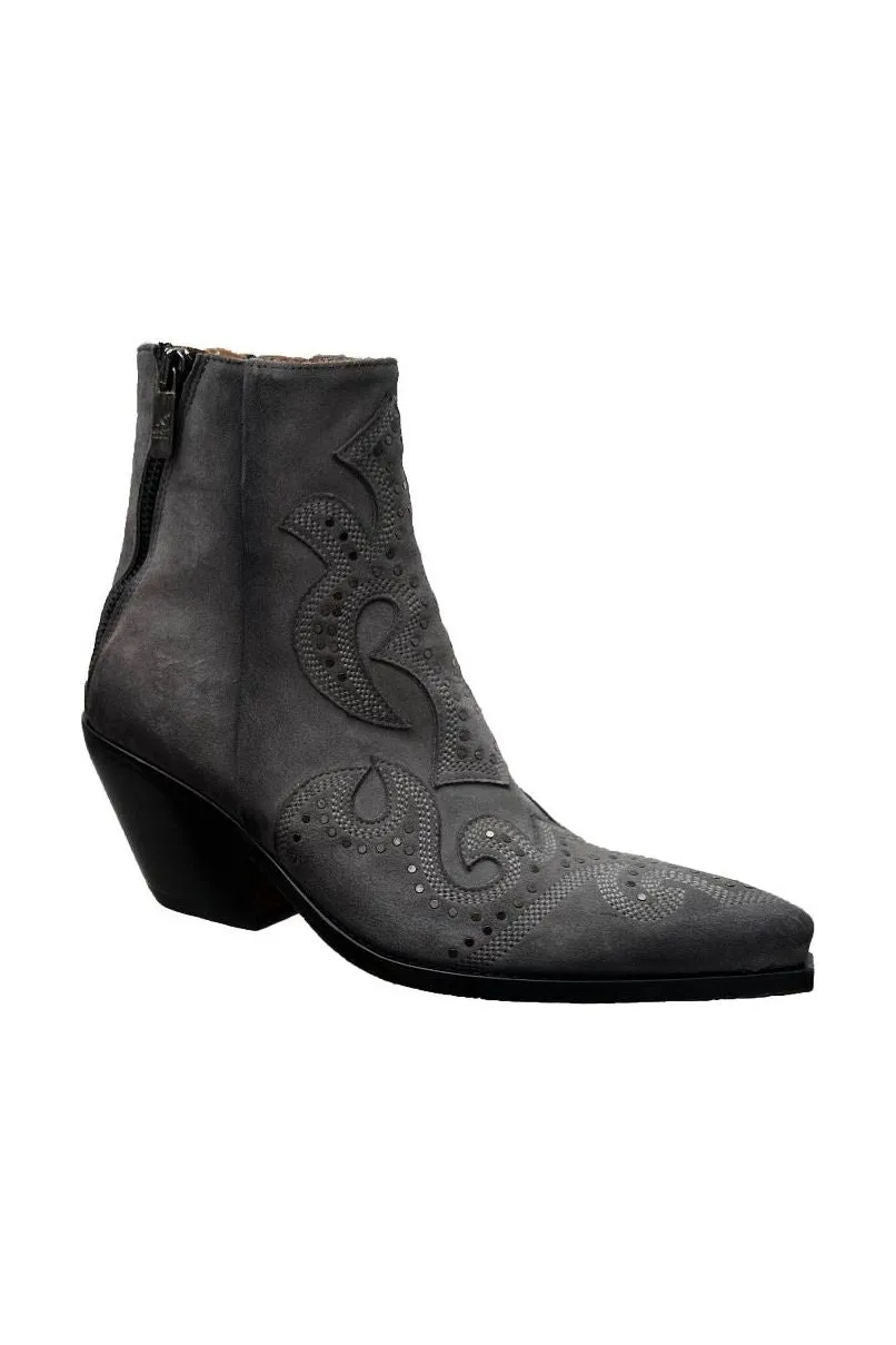 Jo Ghost Marion 3421-611 Western Ankle Boot | Crosta Asfalto (Grey)