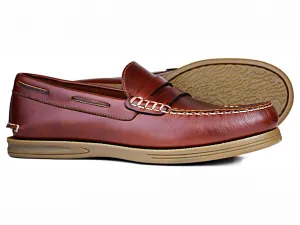 KIP Mens Wide fitting Deck Shoe - Saddle Brown