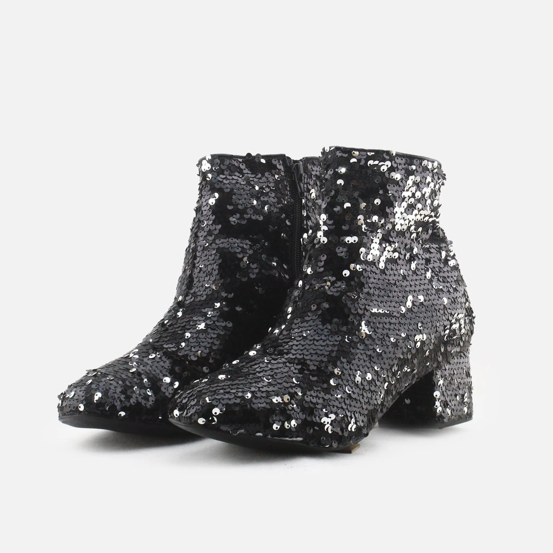 Lane Bryant  Zipper Block Heels Ankle Boots | Textile