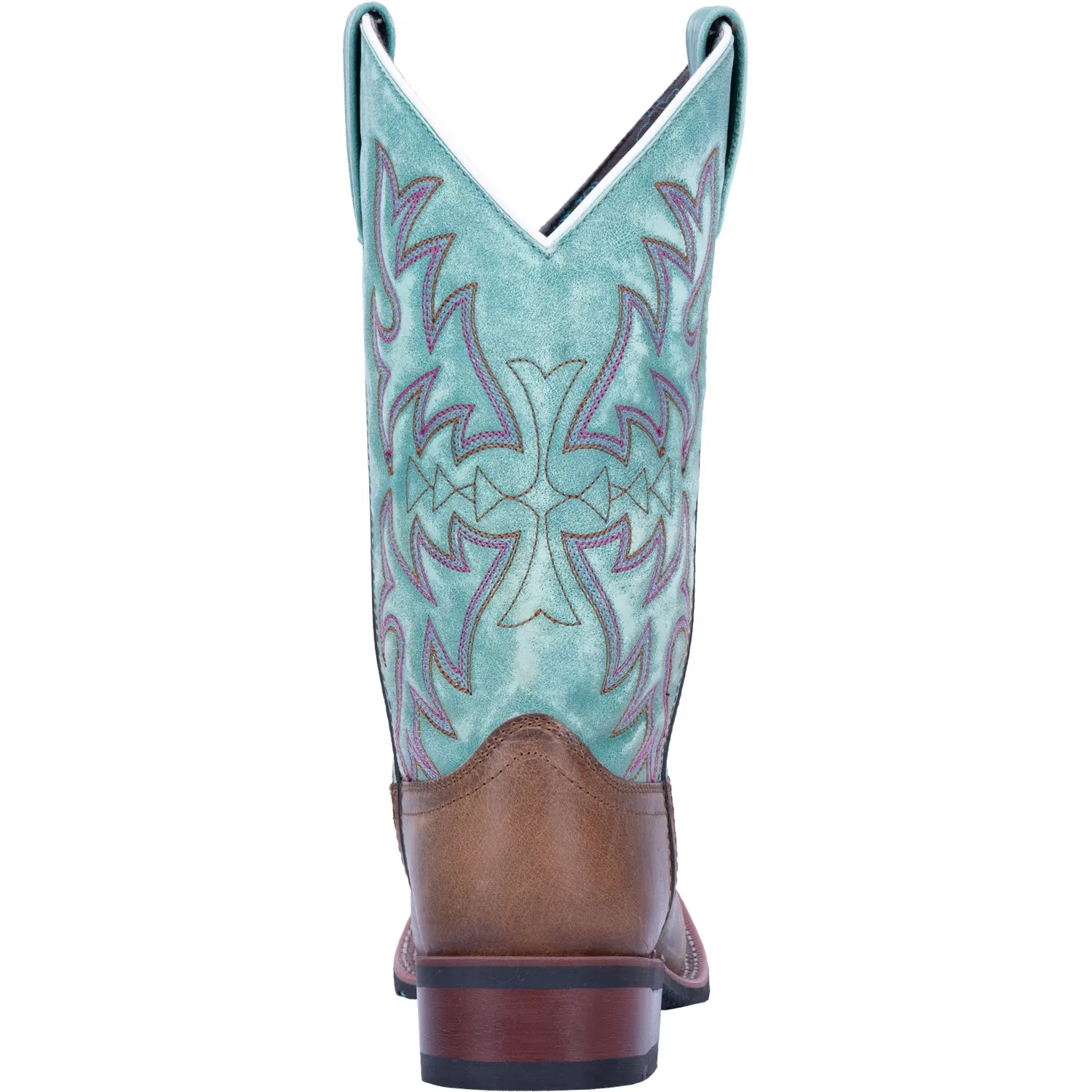 'Laredo' Women's 11" Anita Western Square Toe - Brown / Turquoise