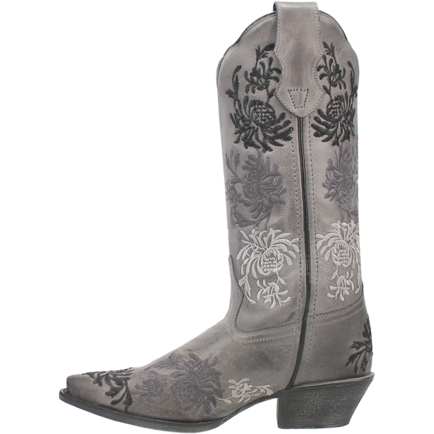 Laredo Womens Sylvan Grey Leather Cowboy Boots 6.5 M