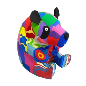 Large Recycled Flip Flop Panda Figurine