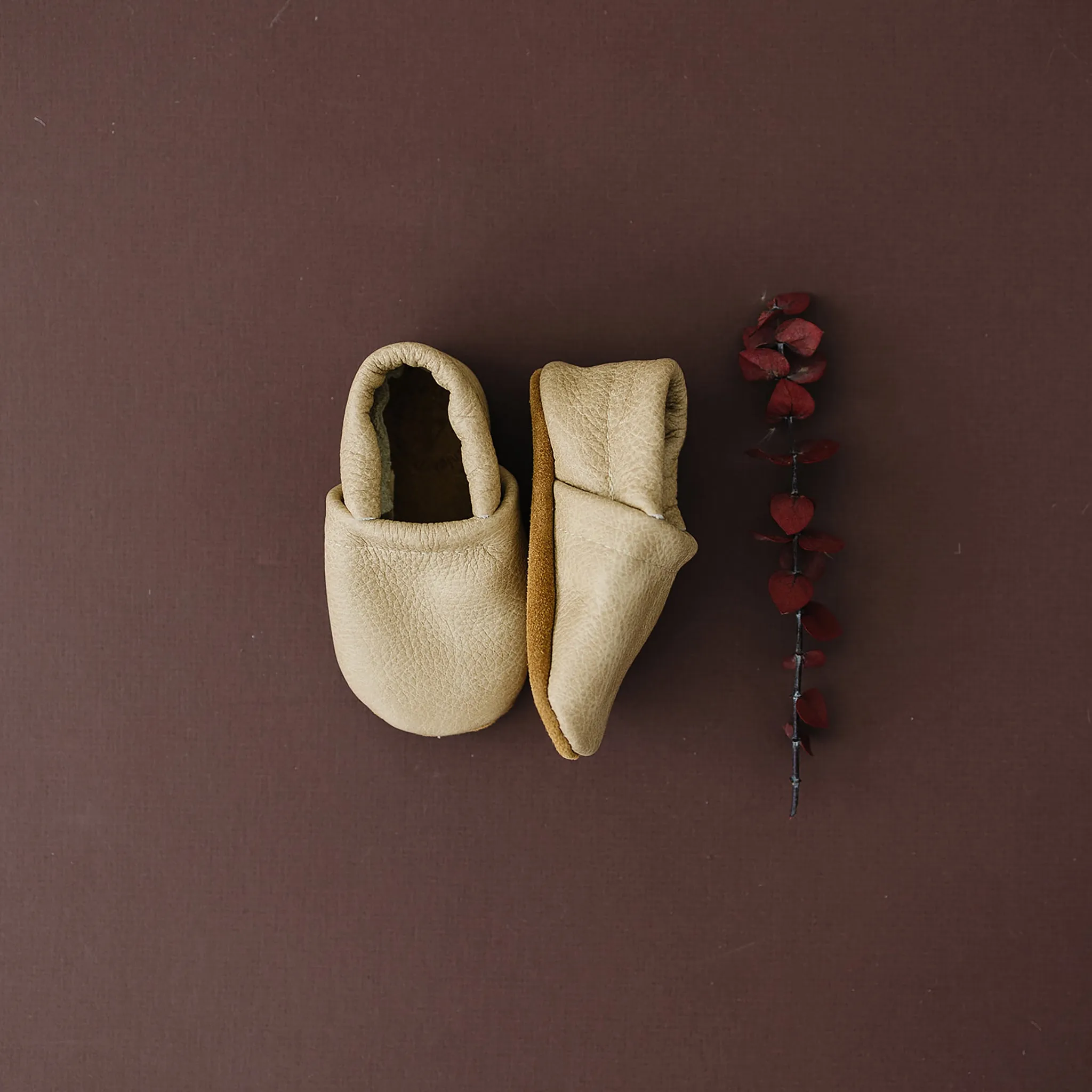 Leather Baby & Toddler Loafer Moccasins - Barley