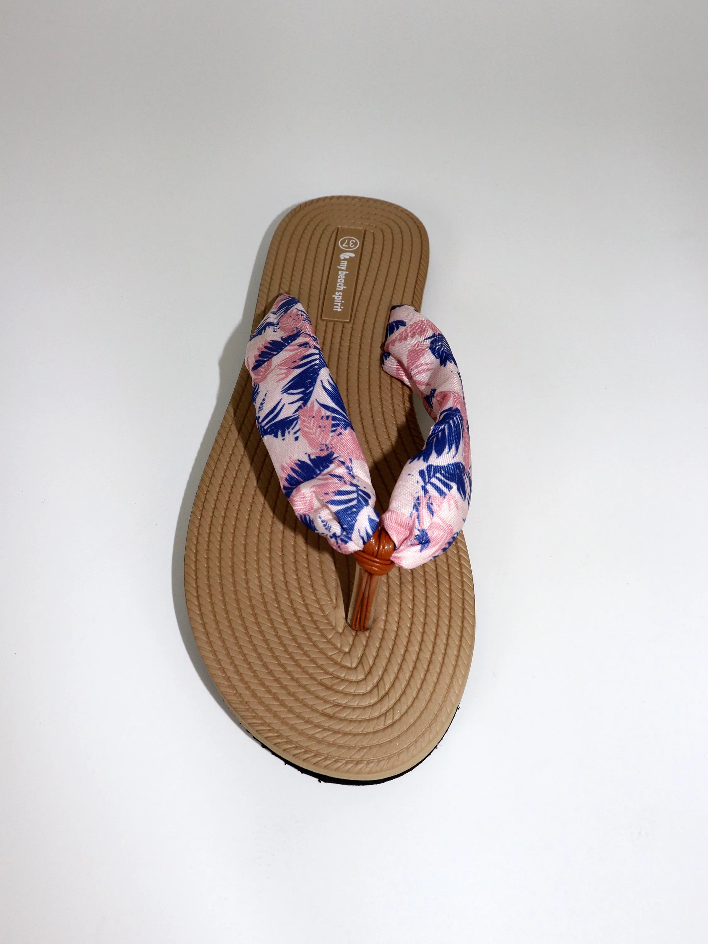 Leaves foulard cord eva slipper