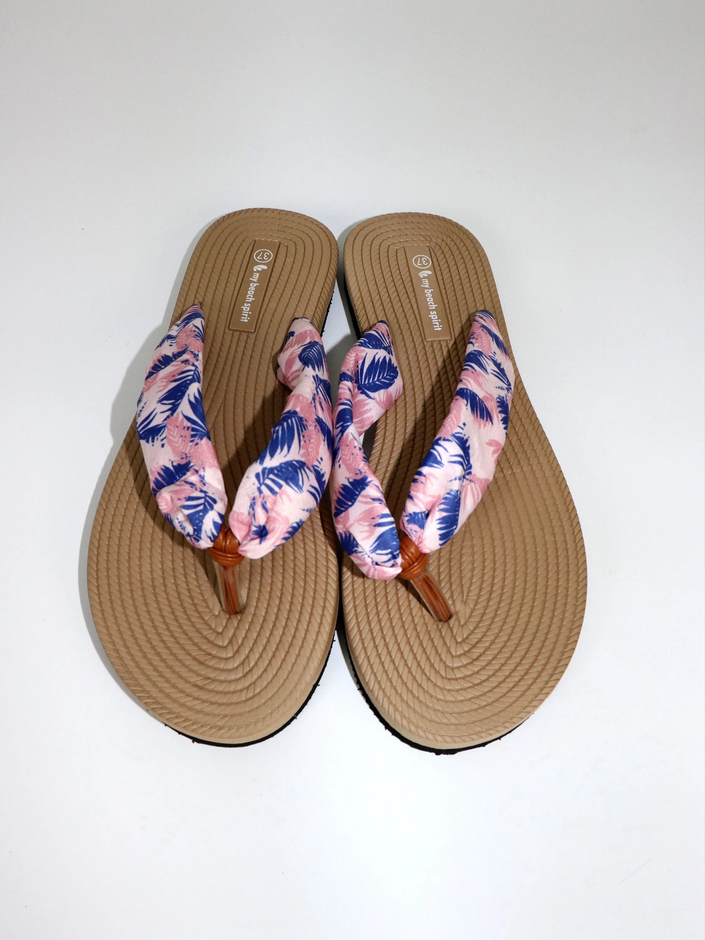 Leaves foulard cord eva slipper