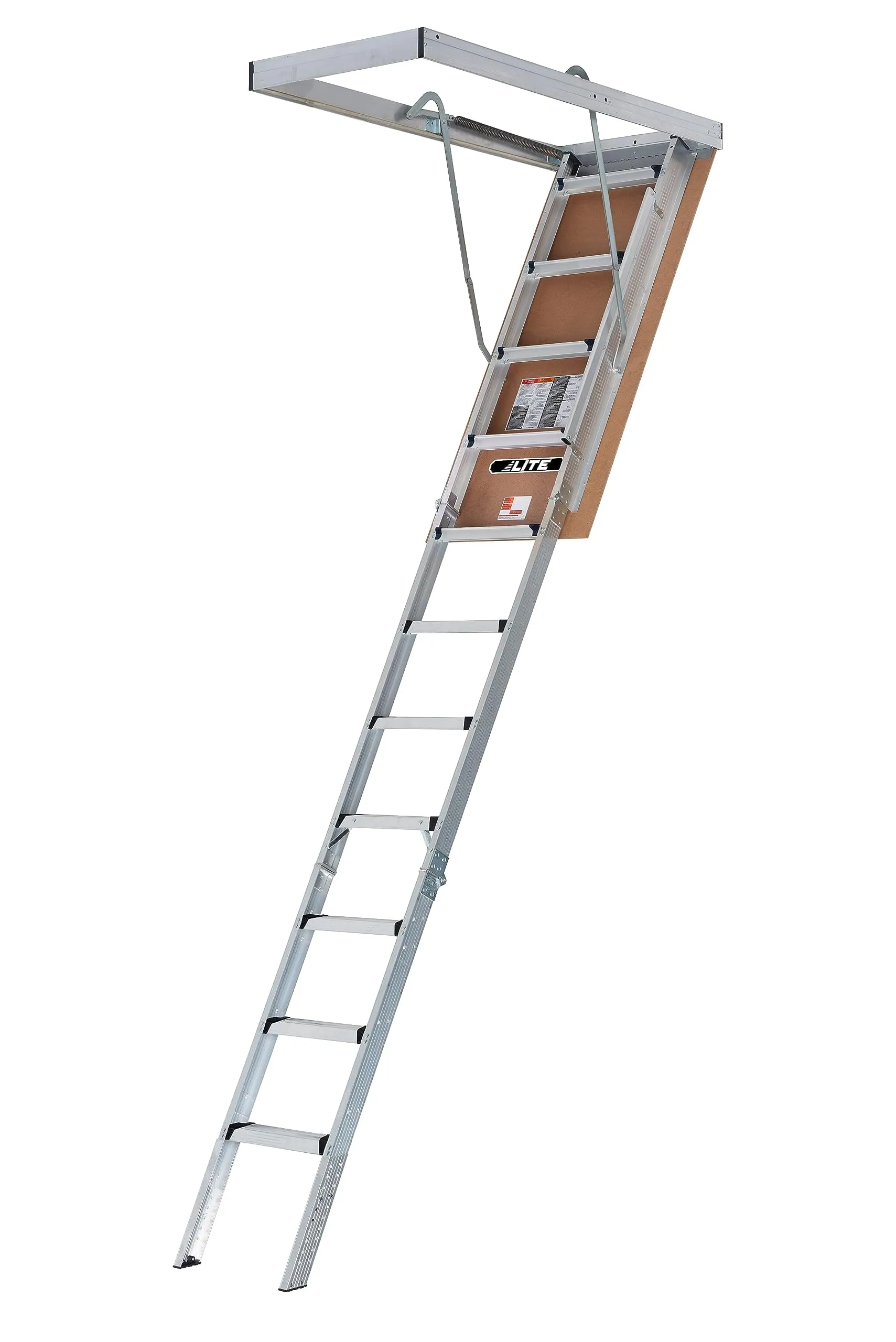 LITE 10-Foot Aluminium Attic Ladder 56" W x 22.5" H, 375-Pound Load Capacity, Type IAA, AP2240MS