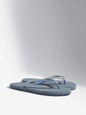 LUNA BLU Light Grey Shimmer Detailed Flip-Flop