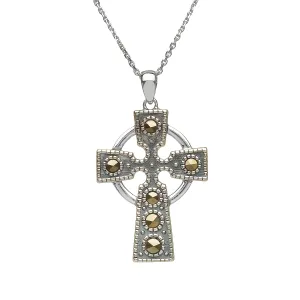 Marcasite Celtic Cross Pendant