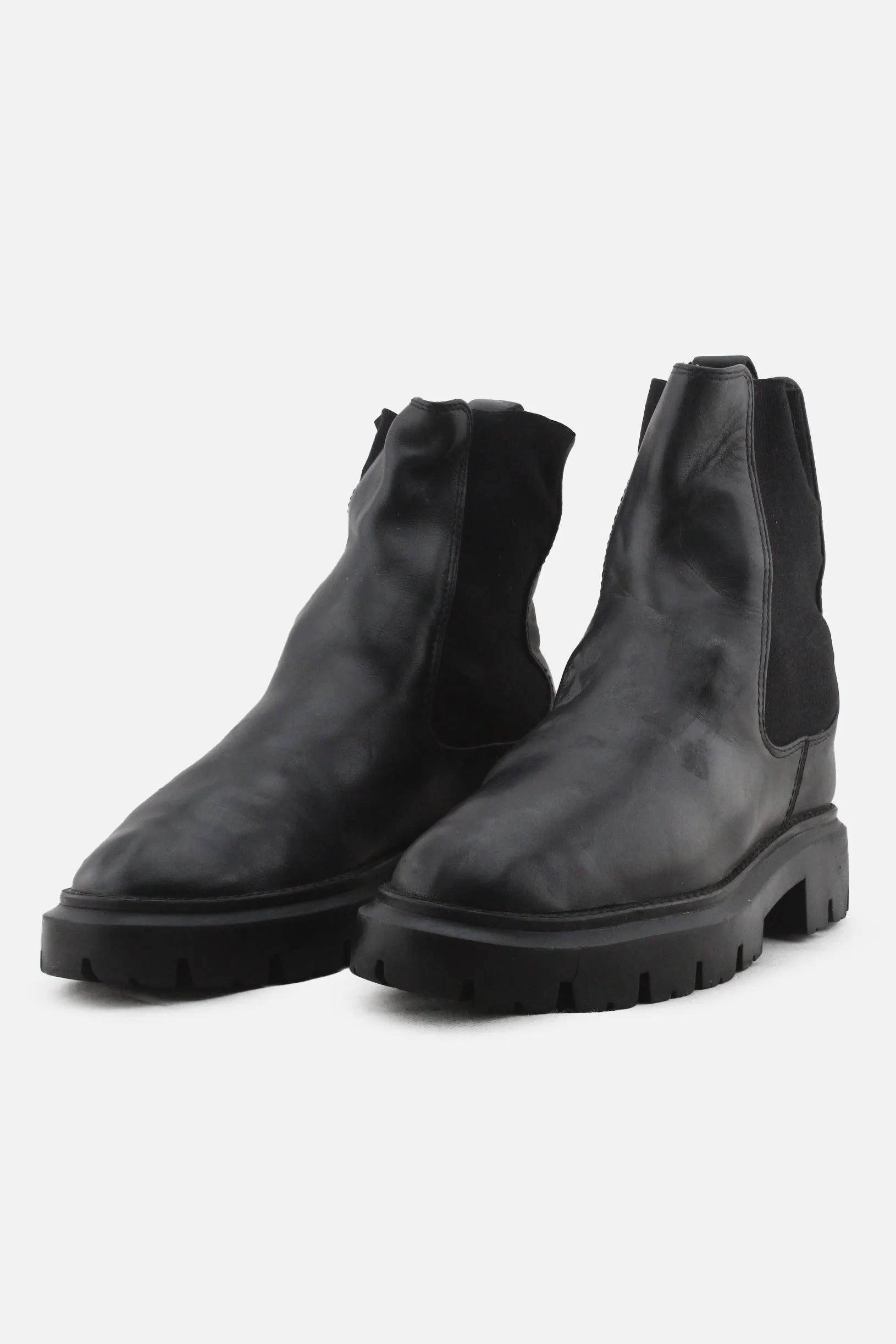 Massimo Dutti Stretchable Ankle Boots | 100% Authentic Leather