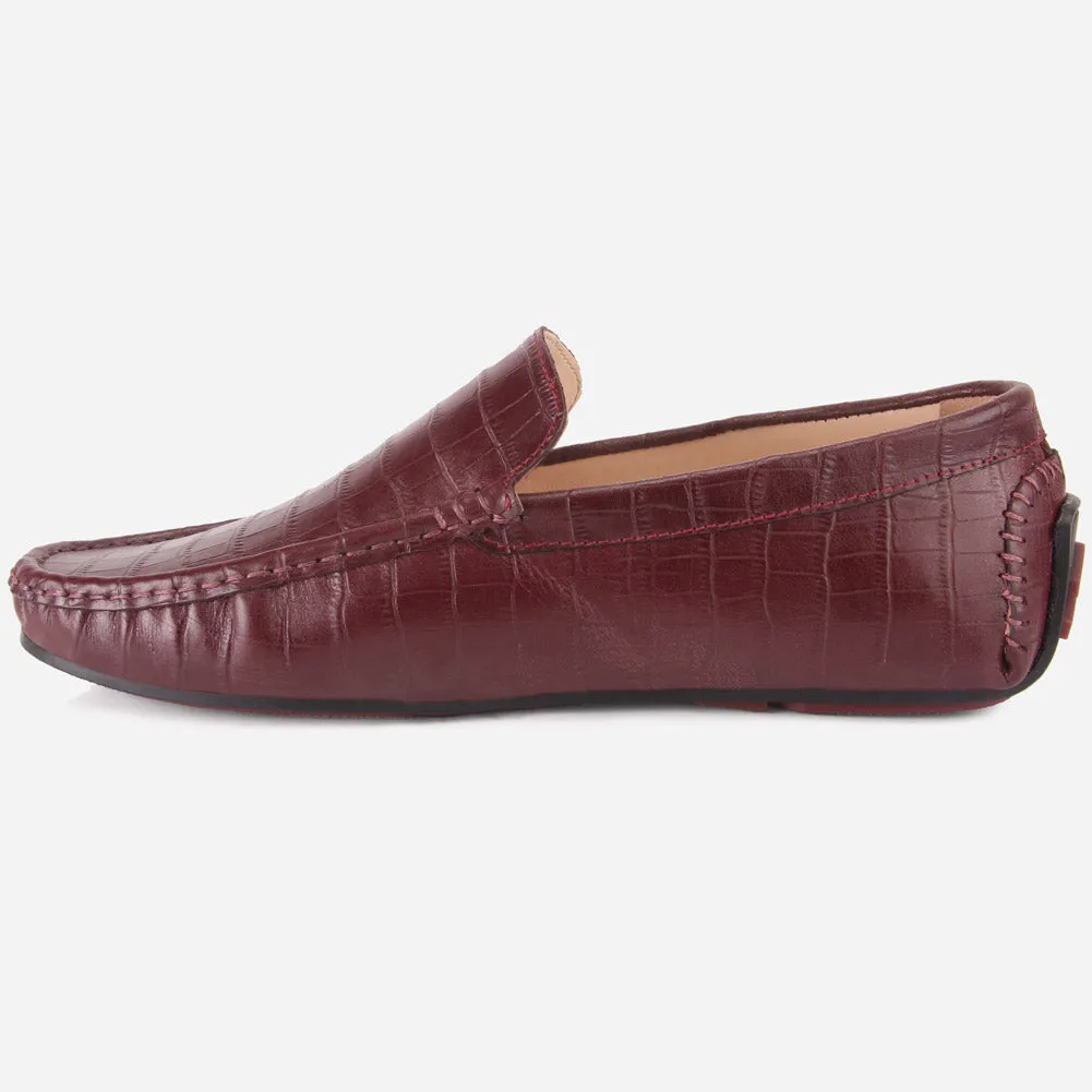 MEN "ROMAN" SLIP ON LEATHER MOCCASINS