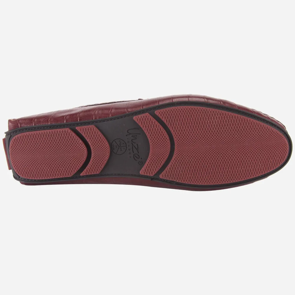 MEN "ROMAN" SLIP ON LEATHER MOCCASINS