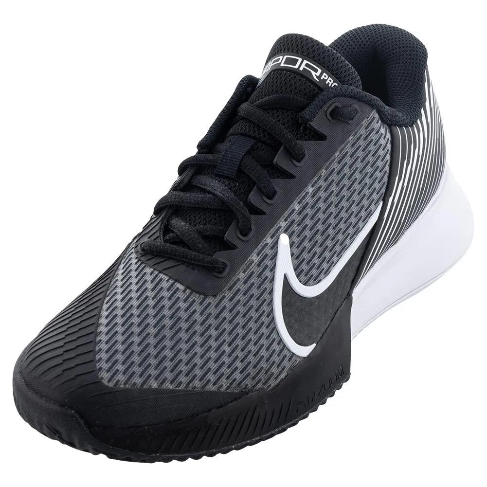 Men's Air Zoom Vapor Pro 2 Clay Tennis Shoes Black and White