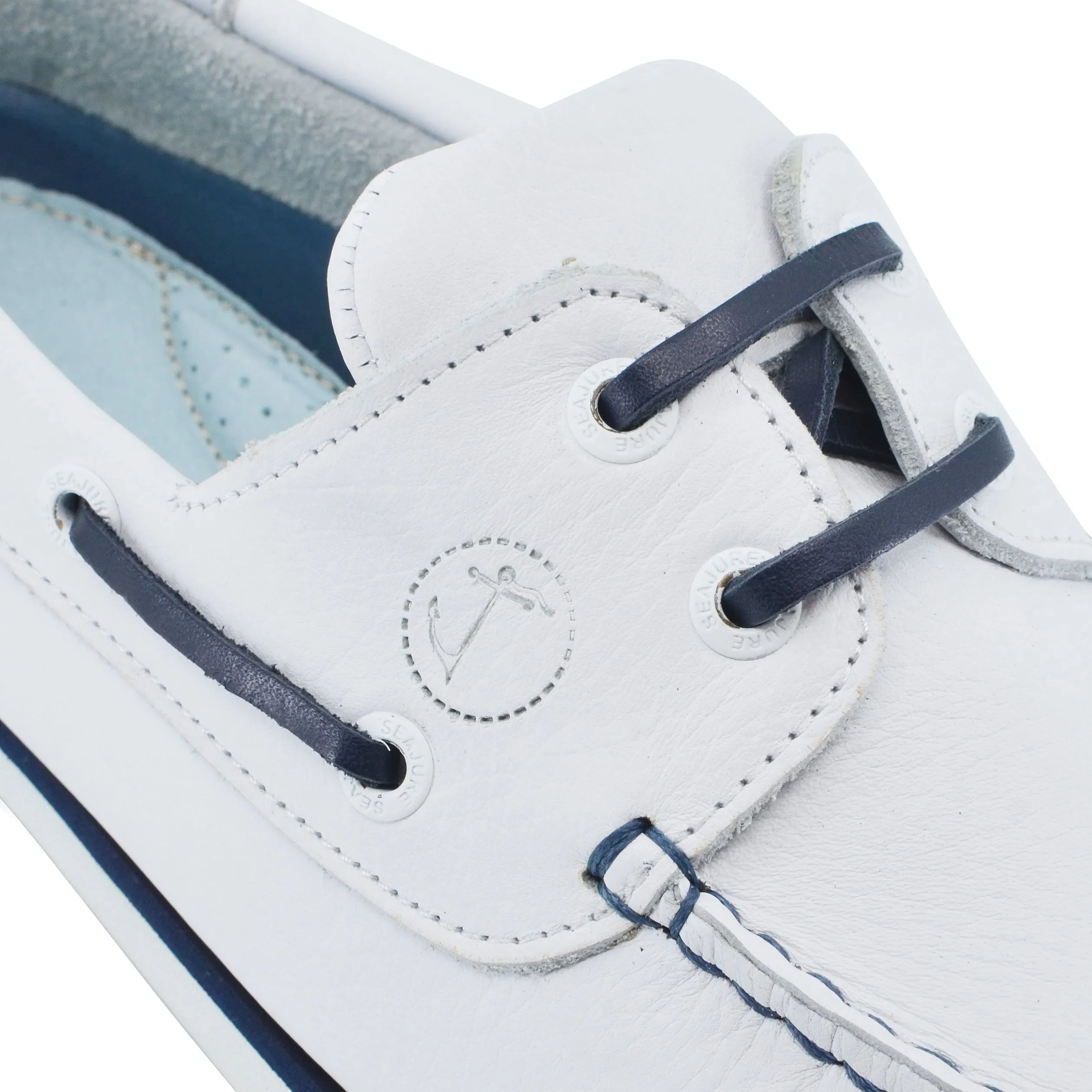 Men’s Boat Seajure Sauvage White Leather Shoes