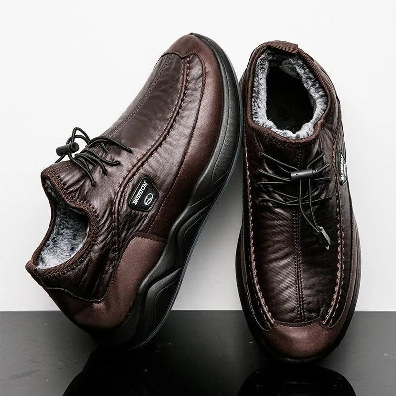 Men's Casual Shoes Leather Breathable Flats Footwear #XS30