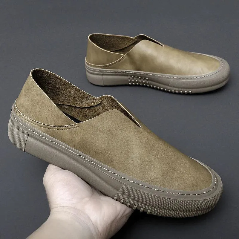 Men's Casual Shoes - Leather Sneakers Moccasins Loafers - TSS200