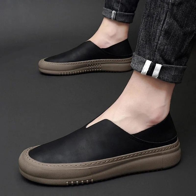 Men's Casual Shoes - Leather Sneakers Moccasins Loafers - TSS200