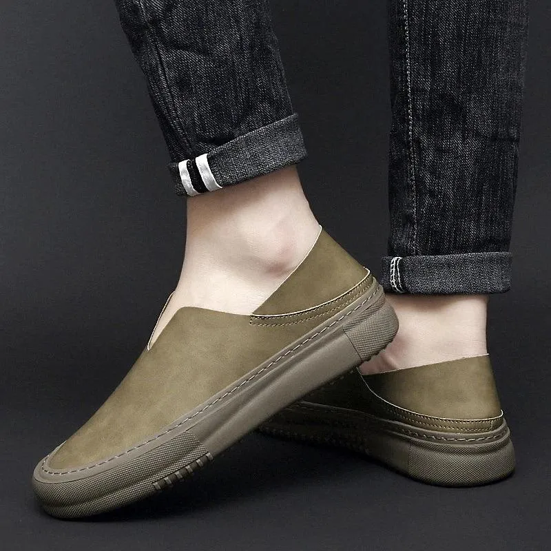 Men's Casual Shoes - Leather Sneakers Moccasins Loafers - TSS200