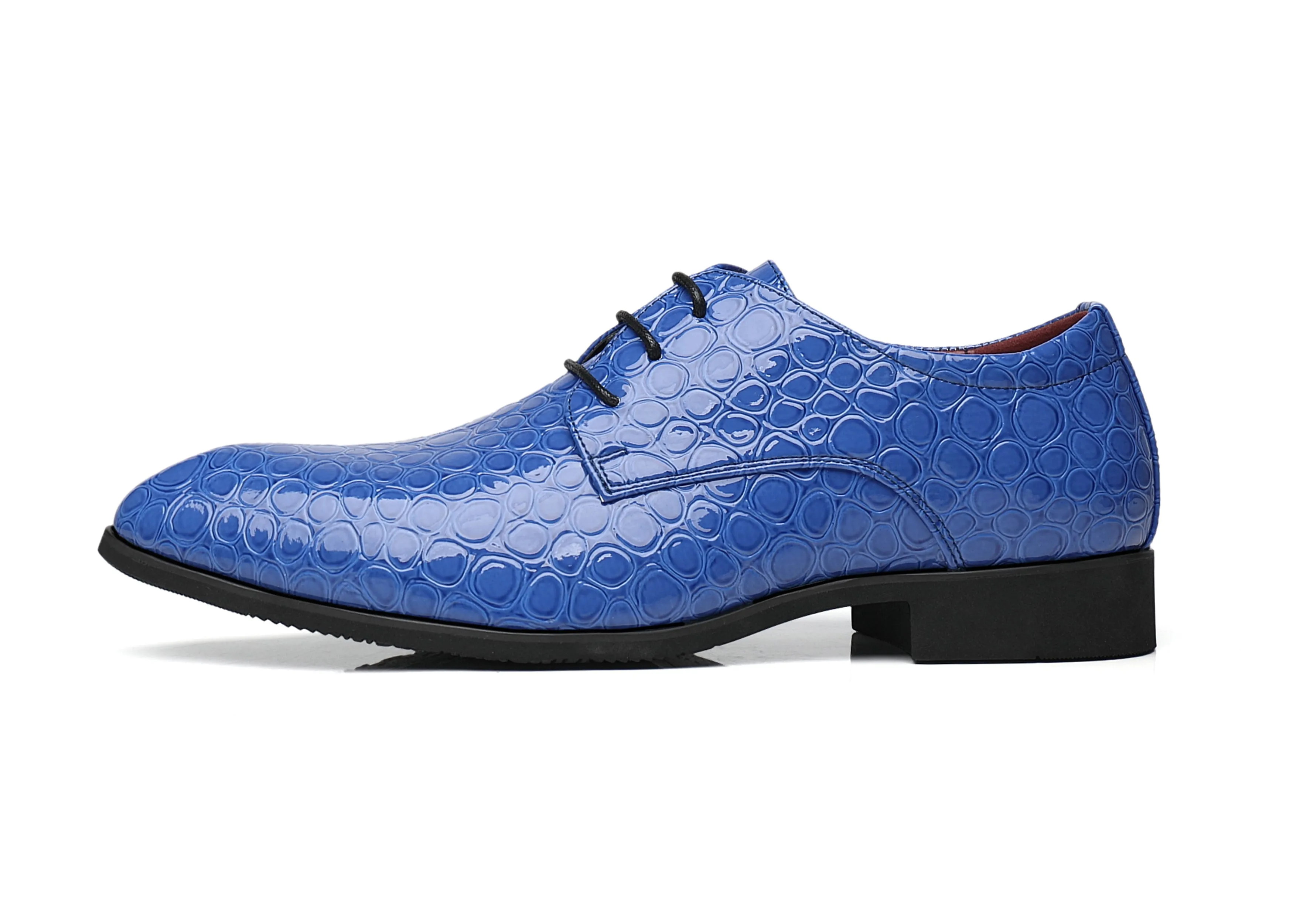 Men's Croc Patent Leather Derby Shoes