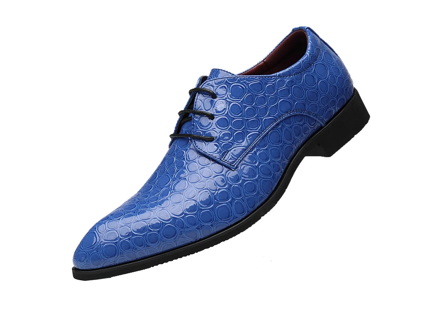 Men's Croc Patent Leather Derby Shoes