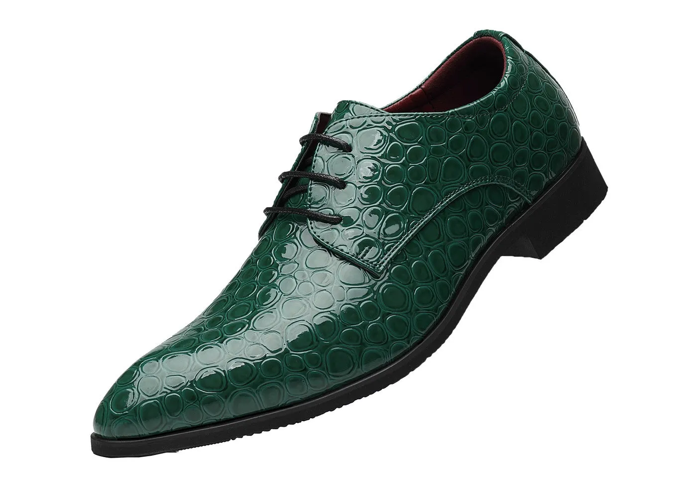 Men's Croc Patent Leather Derby Shoes