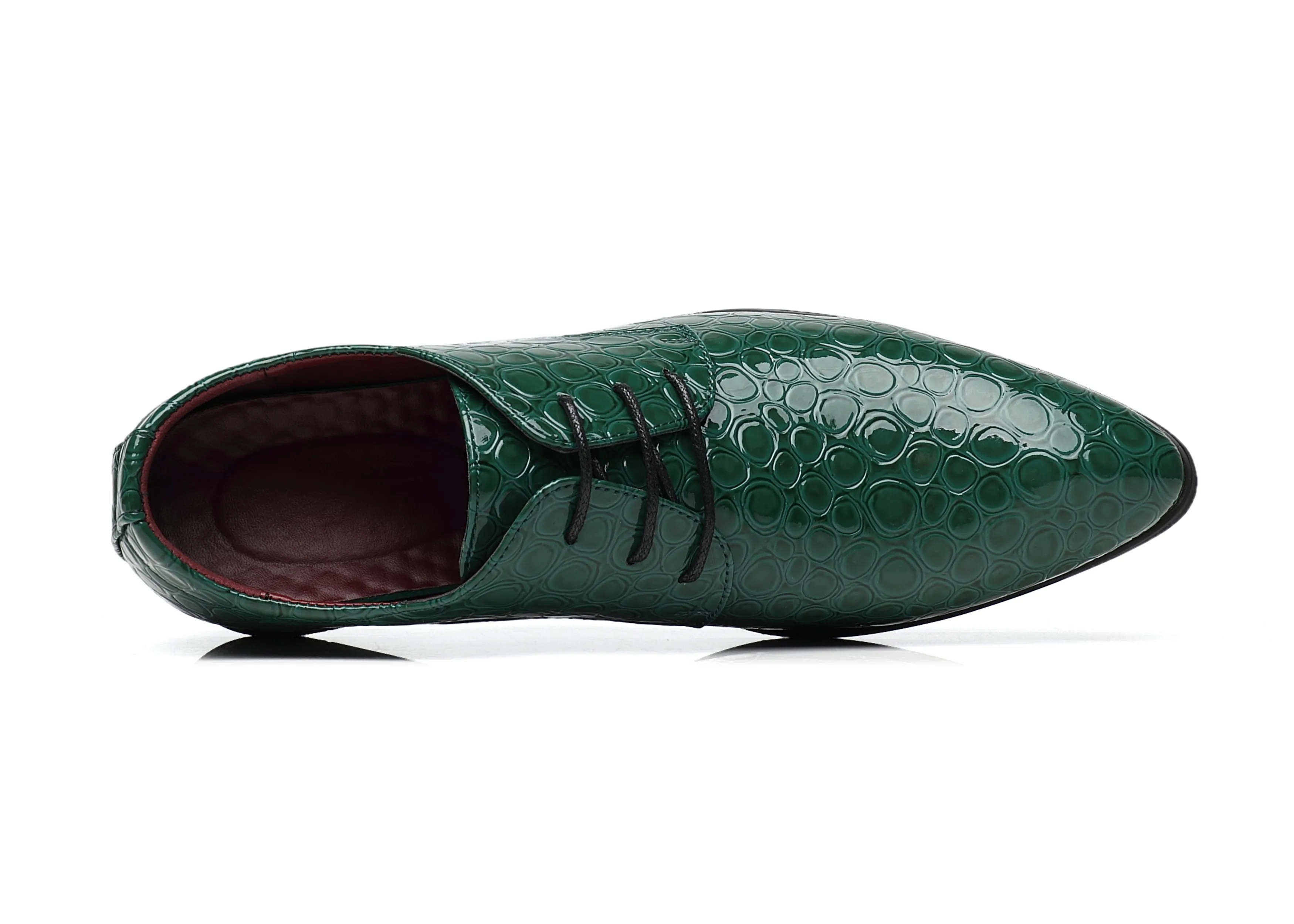 Men's Croc Patent Leather Derby Shoes