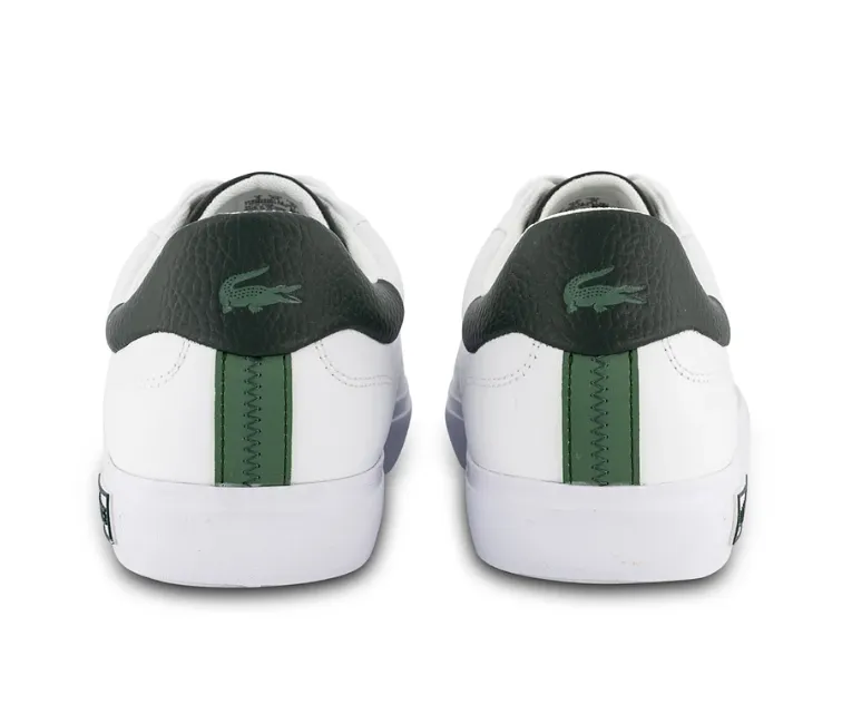 Men's Lacoste Powercourt 2.0 123 1 SMA (White/Dark Green)