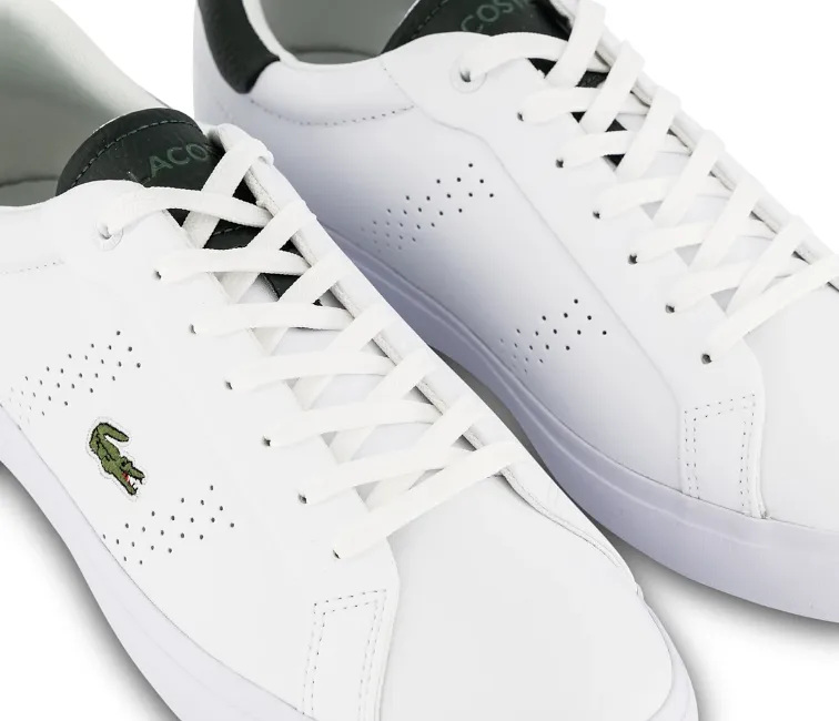 Men's Lacoste Powercourt 2.0 123 1 SMA (White/Dark Green)