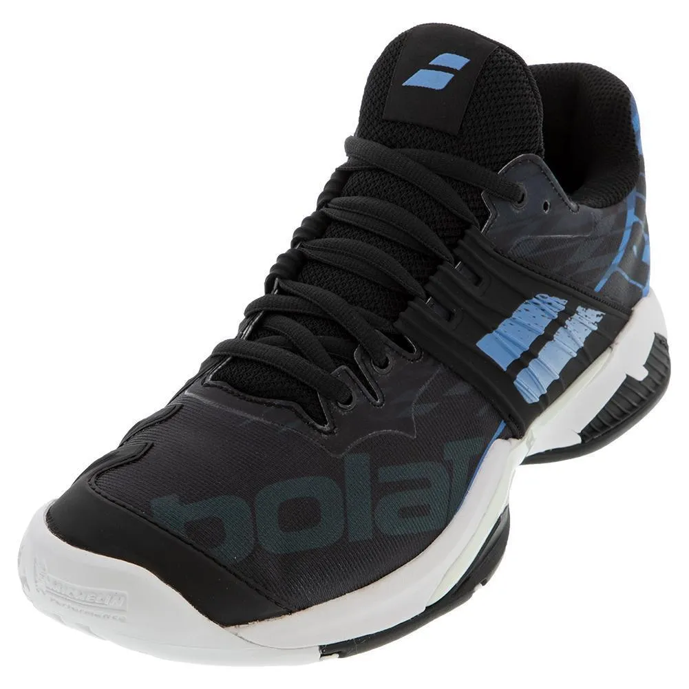 Men's Propulse Fury Black and Parisian Blue All Court Tennis Shoes