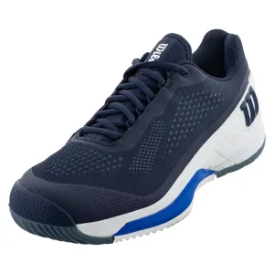 Men's Rush Pro 4.0 Tennis Shoes Navy Blaze and White