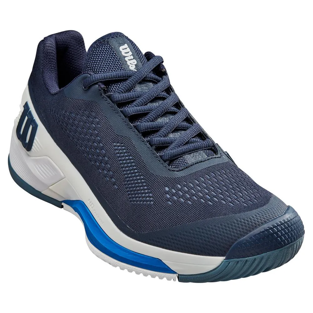 Men's Rush Pro 4.0 Tennis Shoes Navy Blaze and White