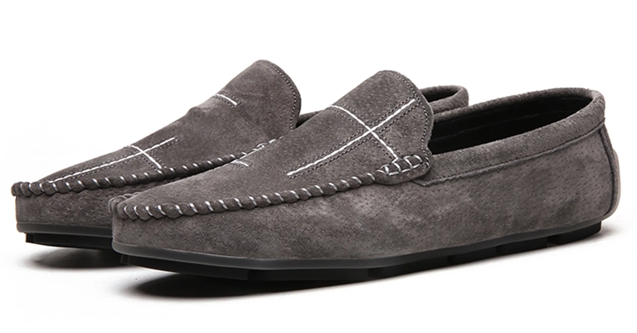 Men's Suede Cross Driving Moccasins