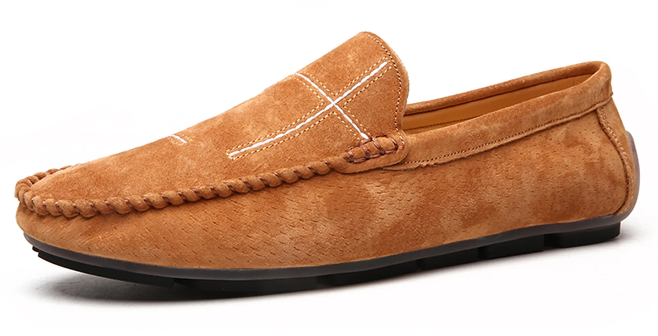 Men's Suede Cross Driving Moccasins