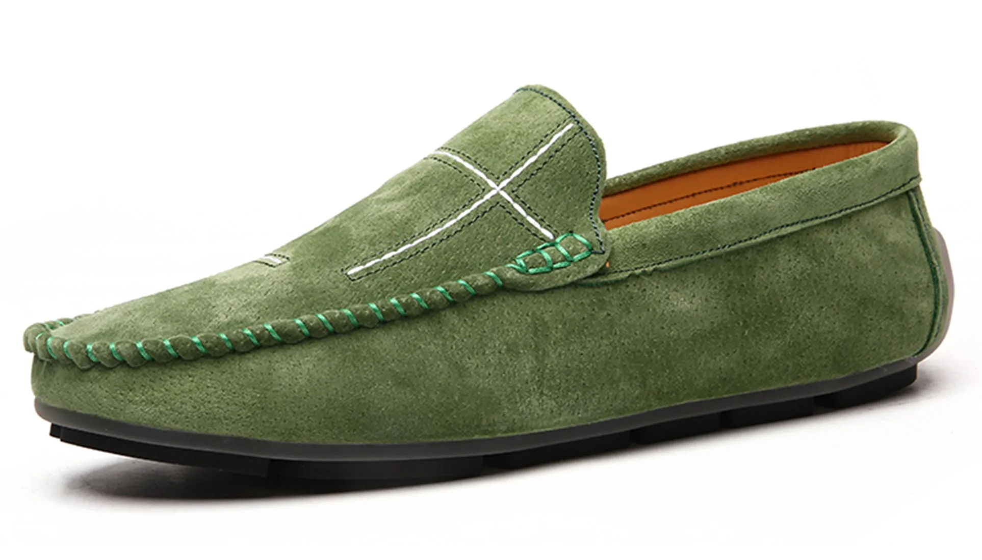 Men's Suede Cross Driving Moccasins