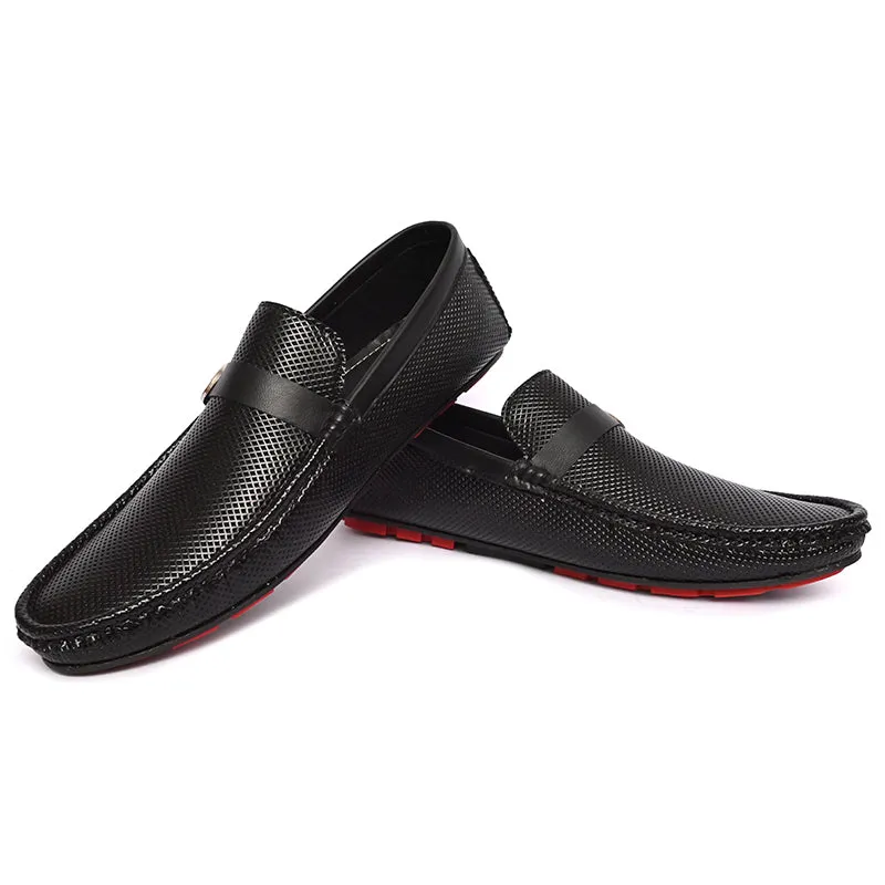 Men's Textured Moccasins - Metro-30401114