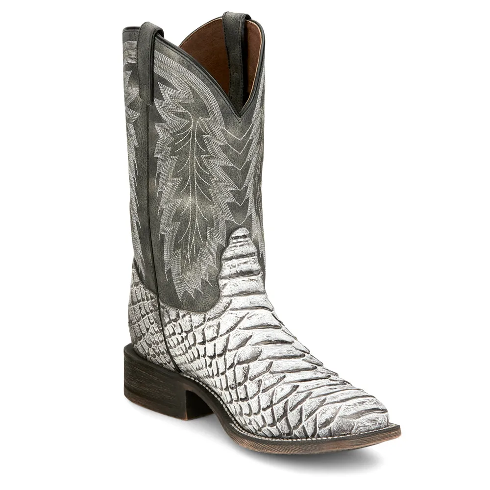 Mescalero Rodeo Snake Print Square Toe Cowboy Boots