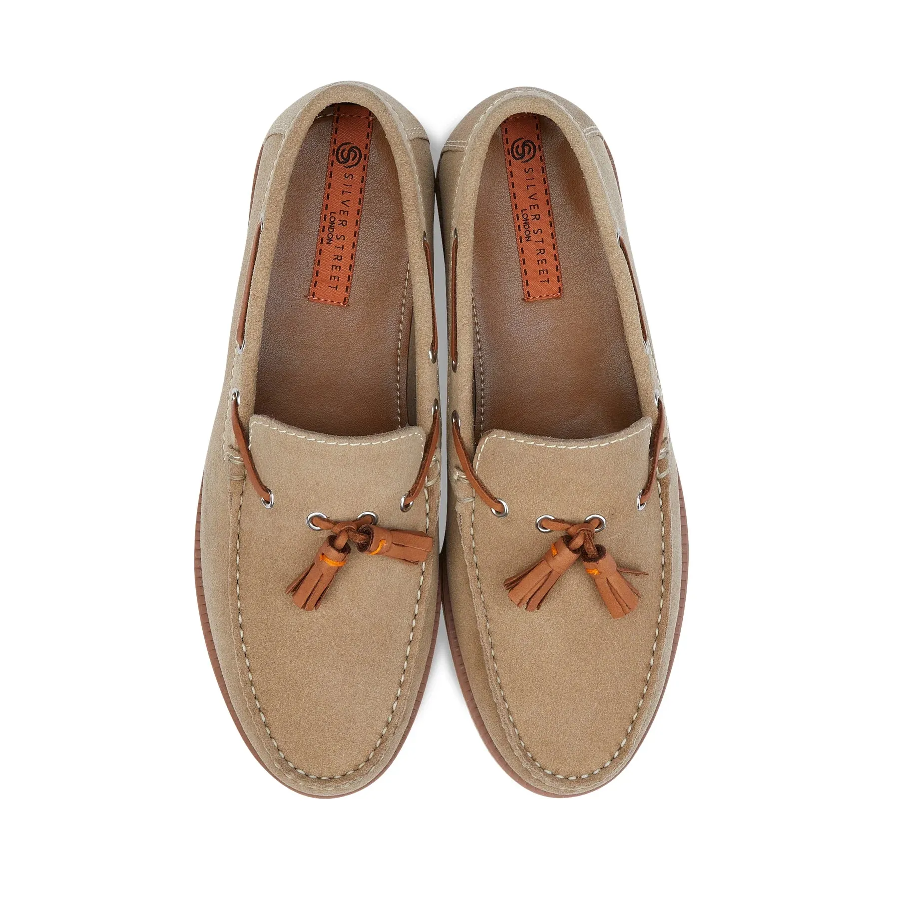 Milford Suede Leather Tassel Loafer - Sand