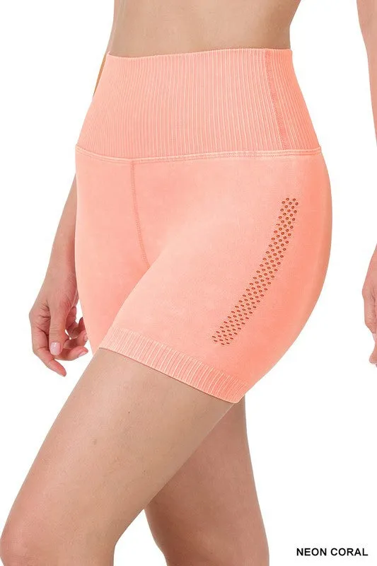 Mineral Wash Seamless Biker Shorts | FINAL SALE