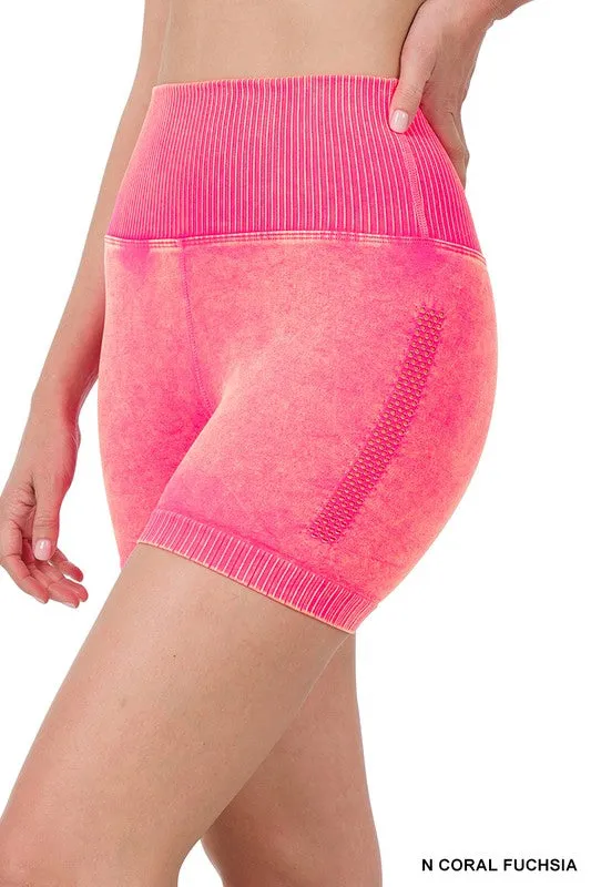 Mineral Wash Seamless Biker Shorts | FINAL SALE