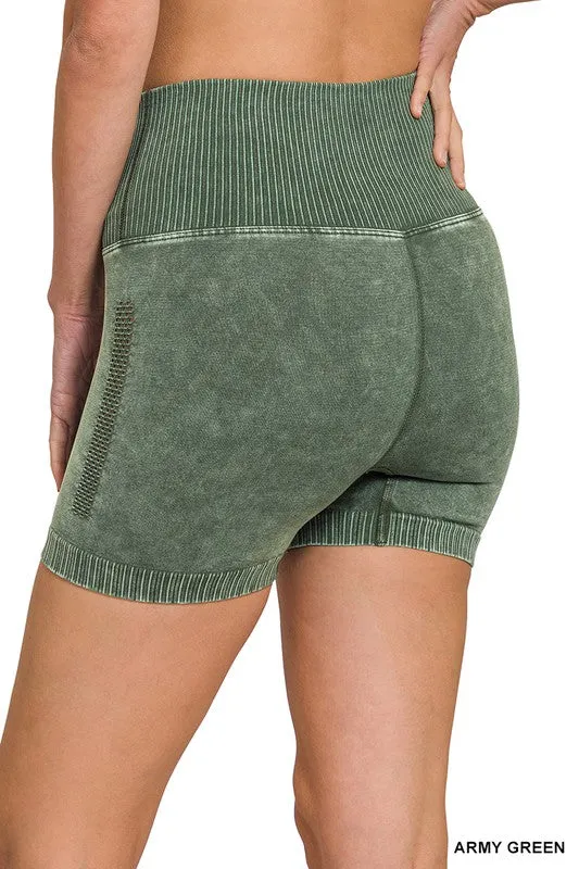 Mineral Wash Seamless Biker Shorts | FINAL SALE