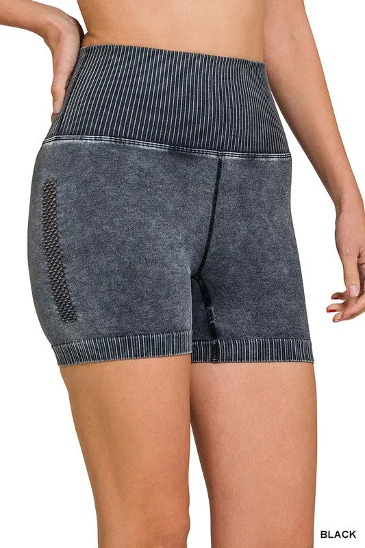 Mineral Wash Seamless Biker Shorts | FINAL SALE