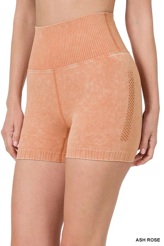 Mineral Wash Seamless Biker Shorts | FINAL SALE