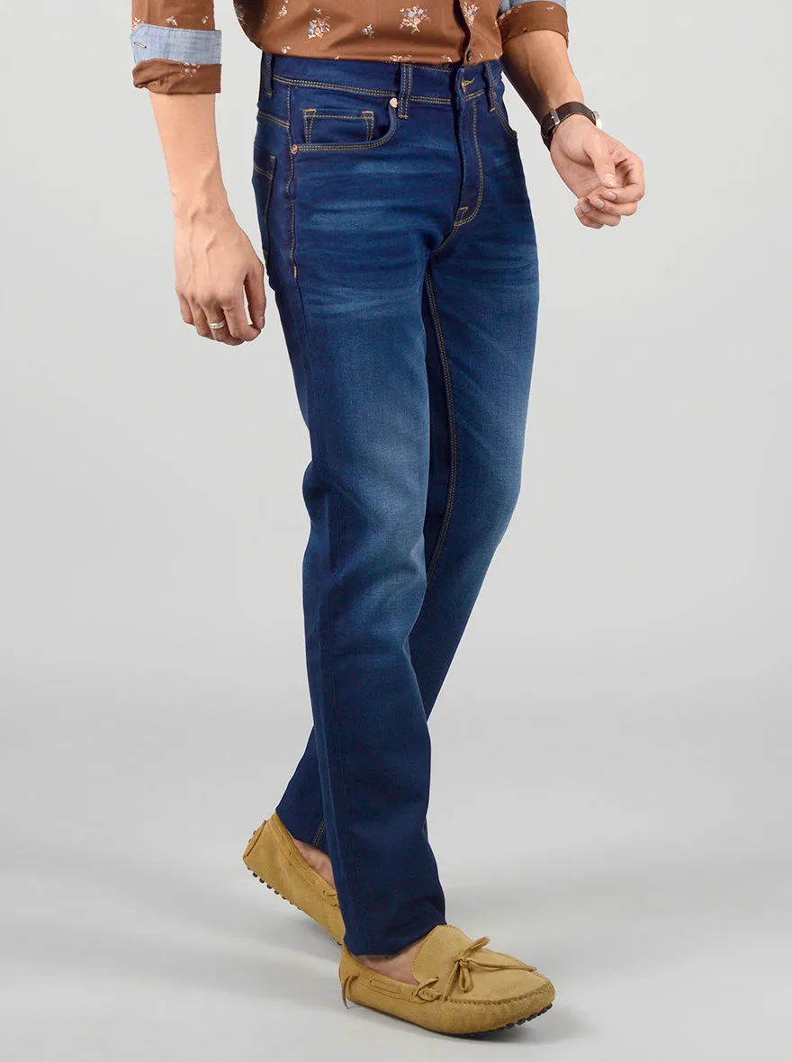 Night Blue Washed Slim Fit Jeans | JadeBlue