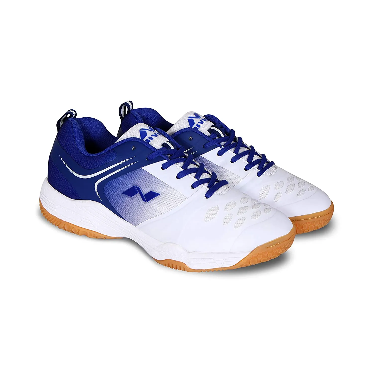 Nivia HY-Court 2.0 Badminton Shoes(White, Blue)