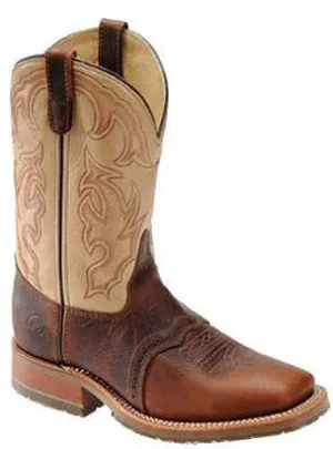 On Sale Double H Briar Bison Broad Square Toe Boot with Taupe Tops