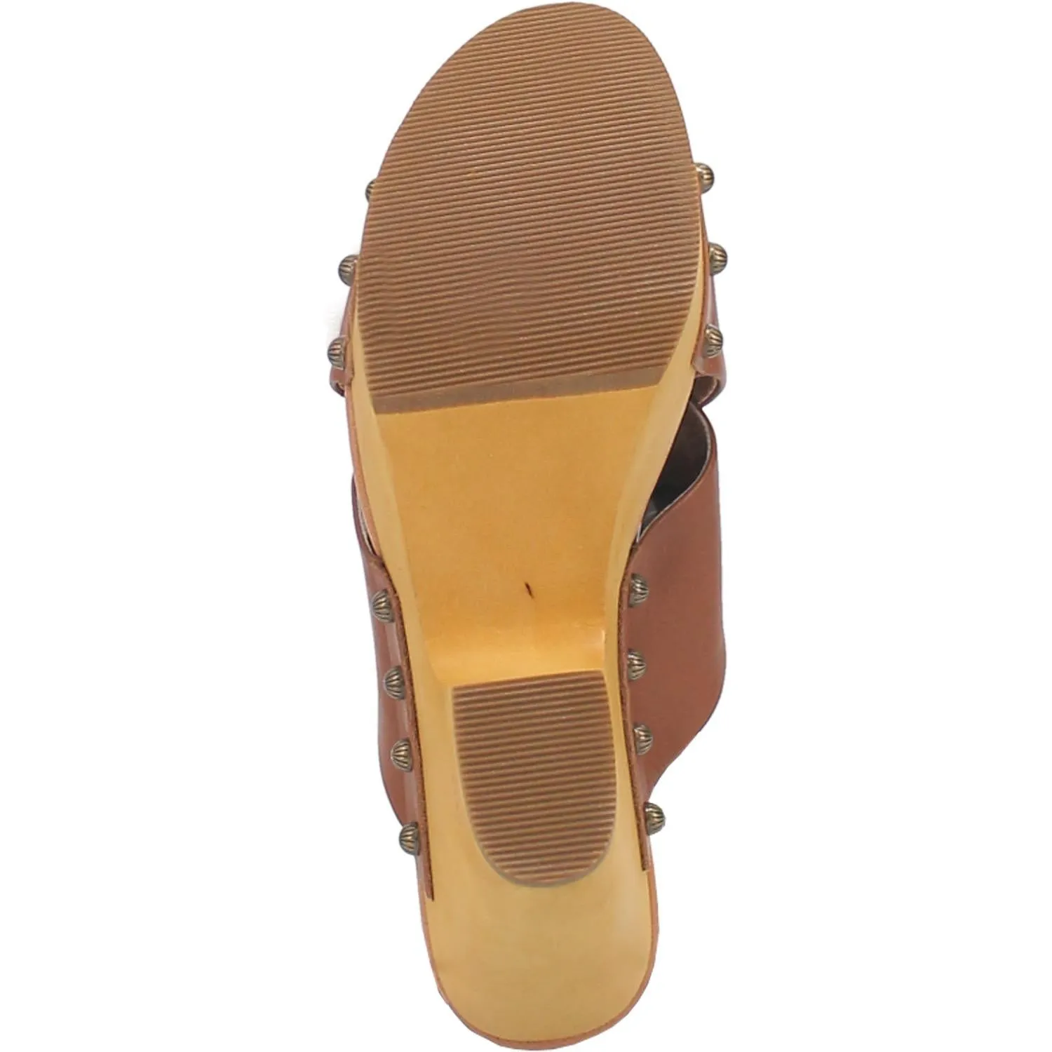 Online Exclusive | Dingo | Driftwood Leather Clog Heeled Sandal in Tan Brown **PREORDER