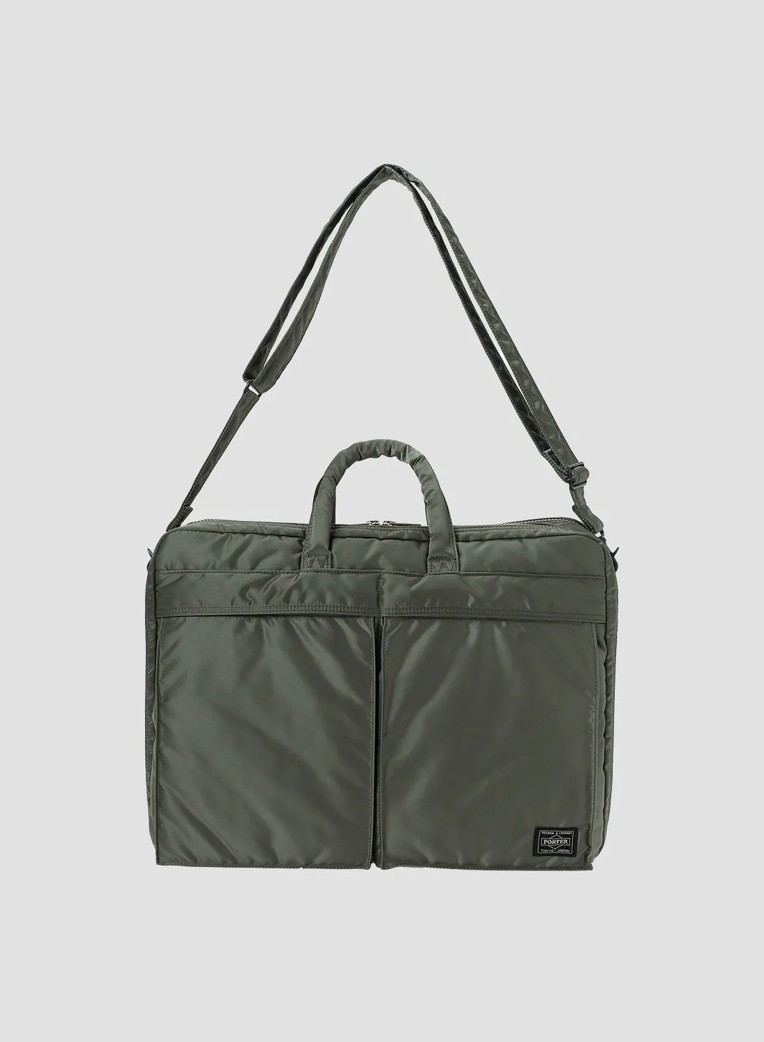 Porter-Yoshida & Co Tanker 2Way Briefcase in Sage Green