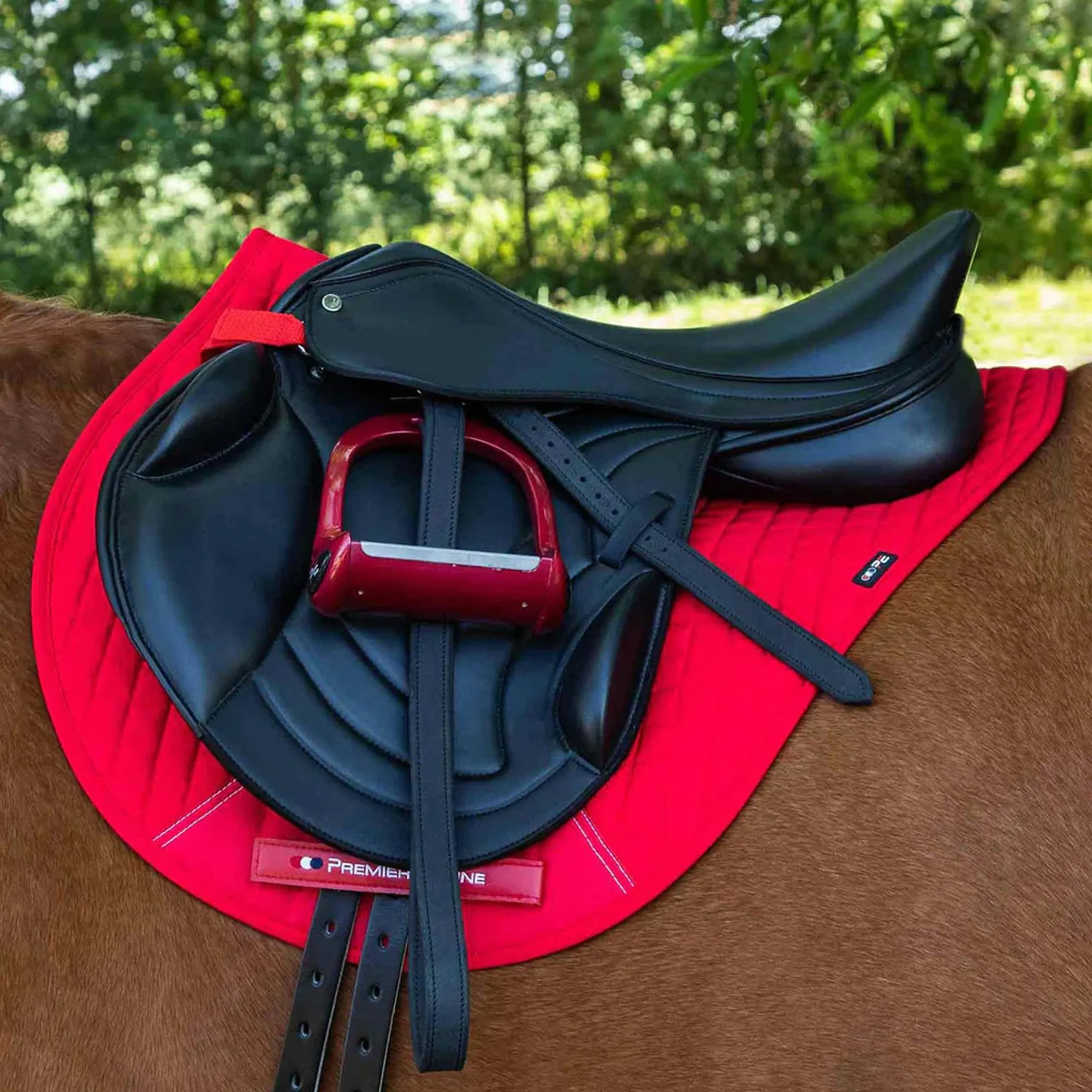 Premier Equine Bordeaux Synthetic Monoflap Cross Country Saddle