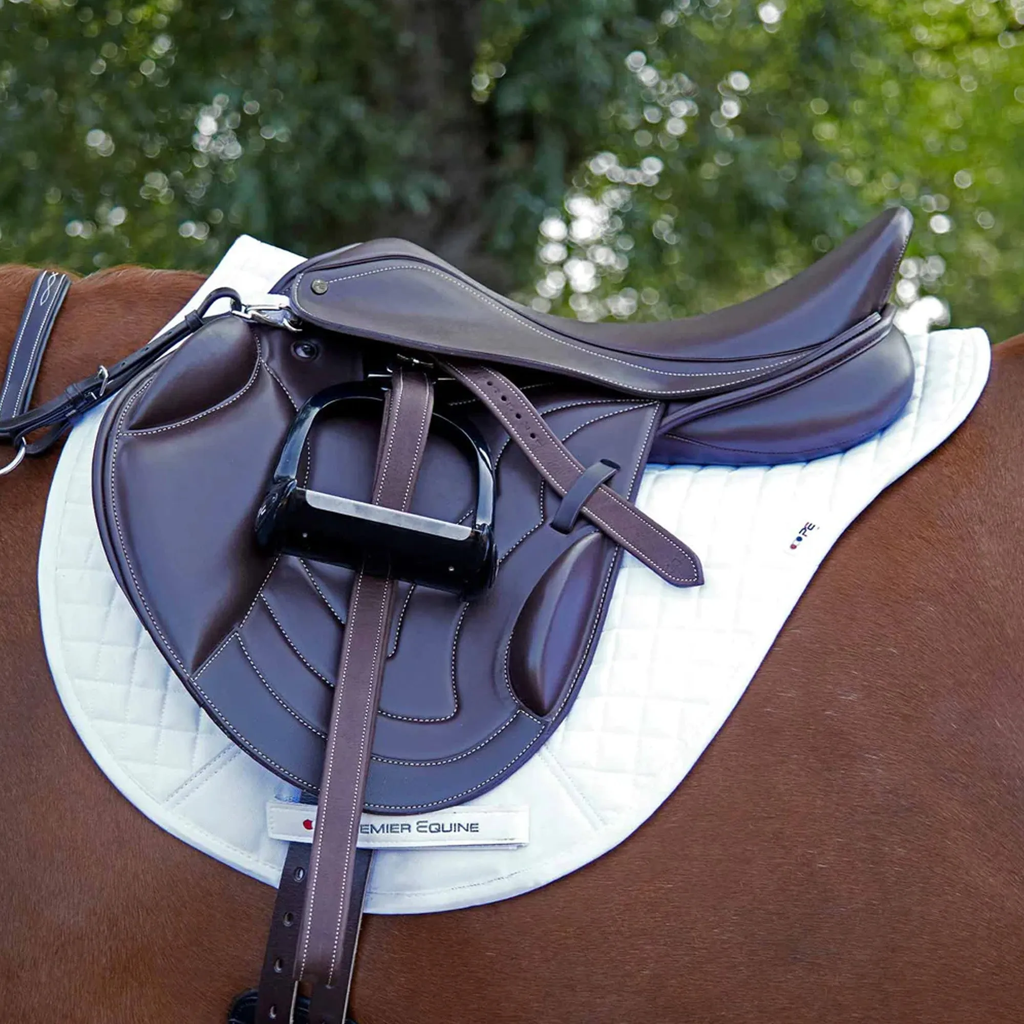 Premier Equine Bordeaux Synthetic Monoflap Cross Country Saddle